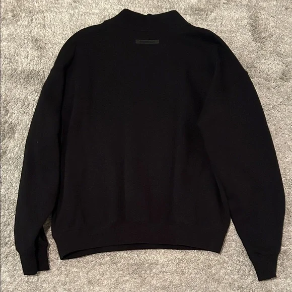 Essentials Men's Black Crewneck Sweater - Picture 4 of 6
